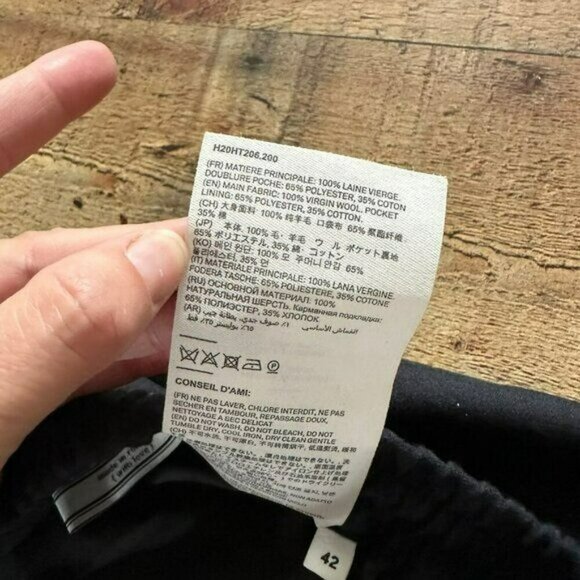 Ami Alexandre Mattiussi Black Elastic Waist Dress Pants Size 42 - Picture 7 of 10